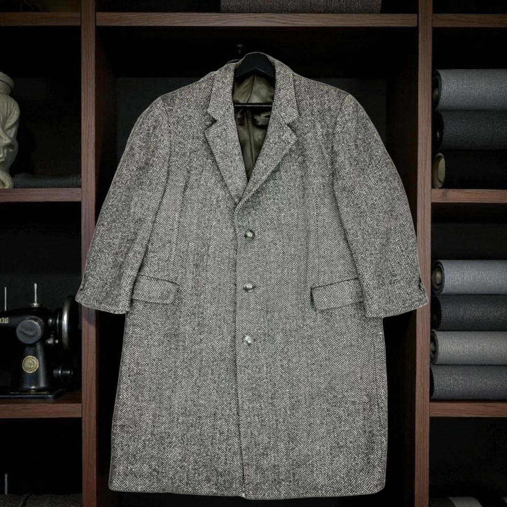 Men's Gray Wool Tweed Overcoat -- gorgeous and warm